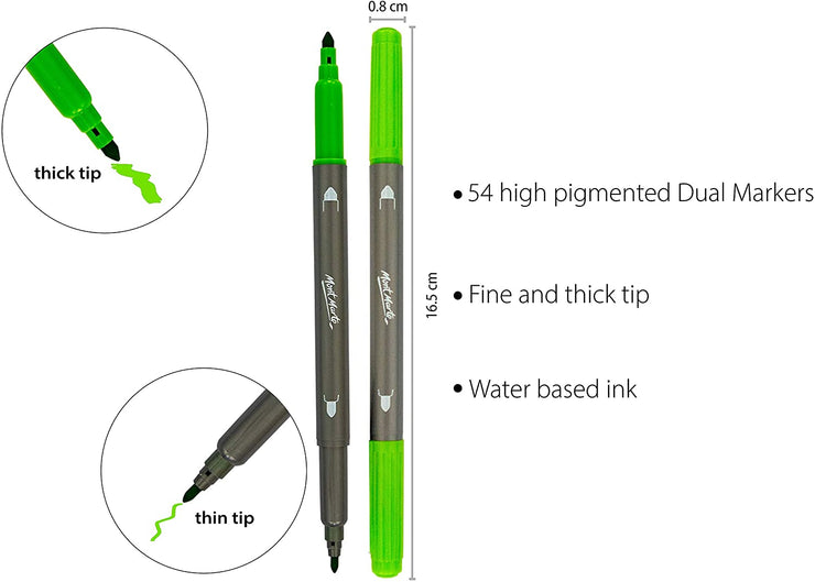 Brush Pen Set - 54 Stück