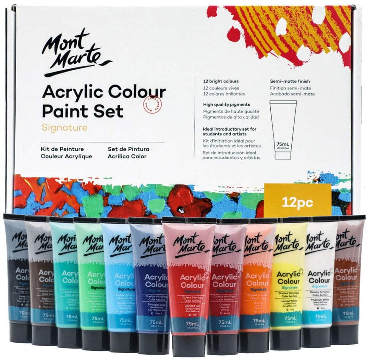 Acrylfarben Set - 12x75ml Tuben