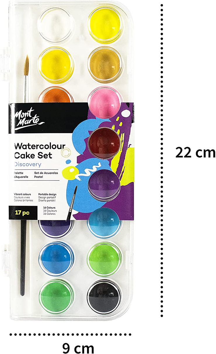 Wasserfarben Set – 16 brilliante Farben